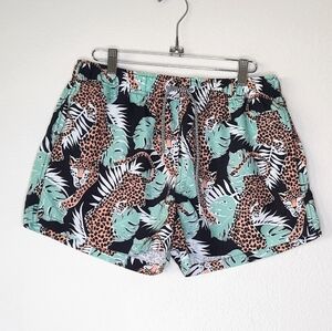 Boardies Purrfect Paradise Print Shortie Swim Shorts L